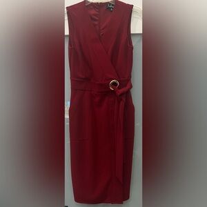 Lulu's Burgundy‎ Wrap Midi Dress size Medium